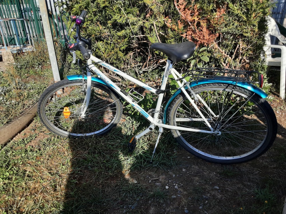 Velo Femme Blanc - Turquoise Optim'alp 650  26 Pouces