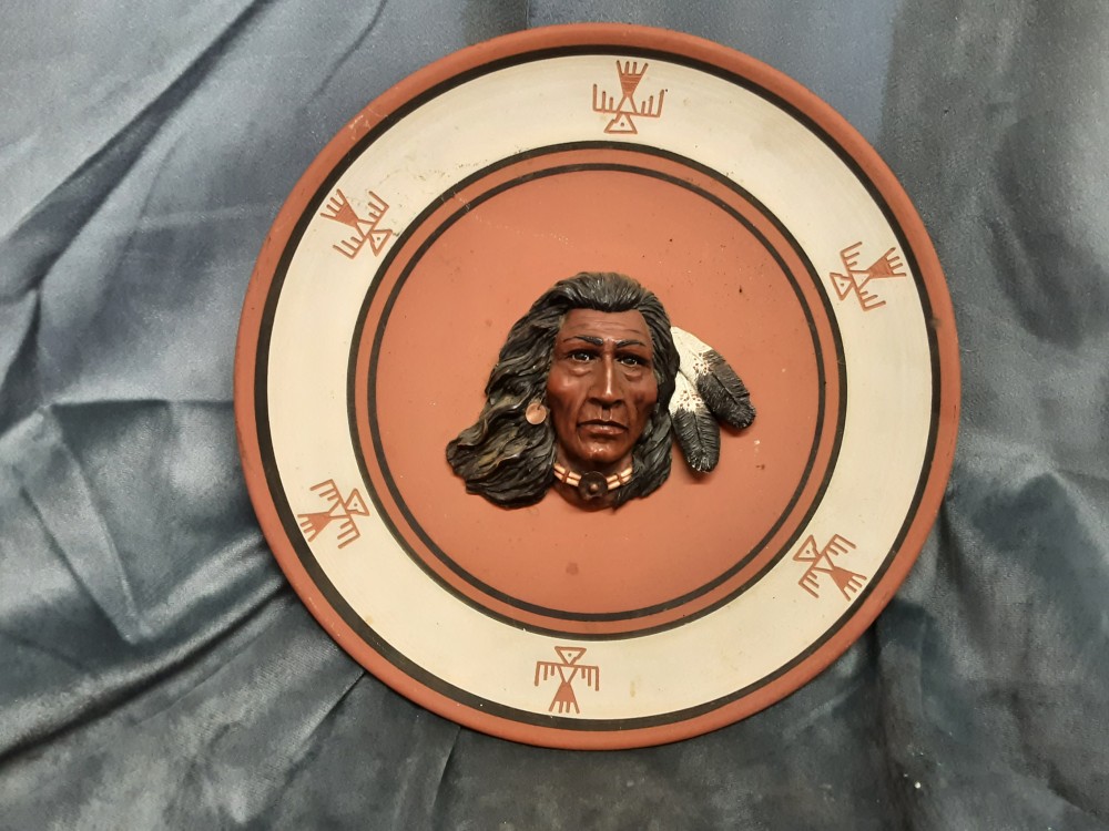 Assiette Terre Cuite Décoratif Support En Corne