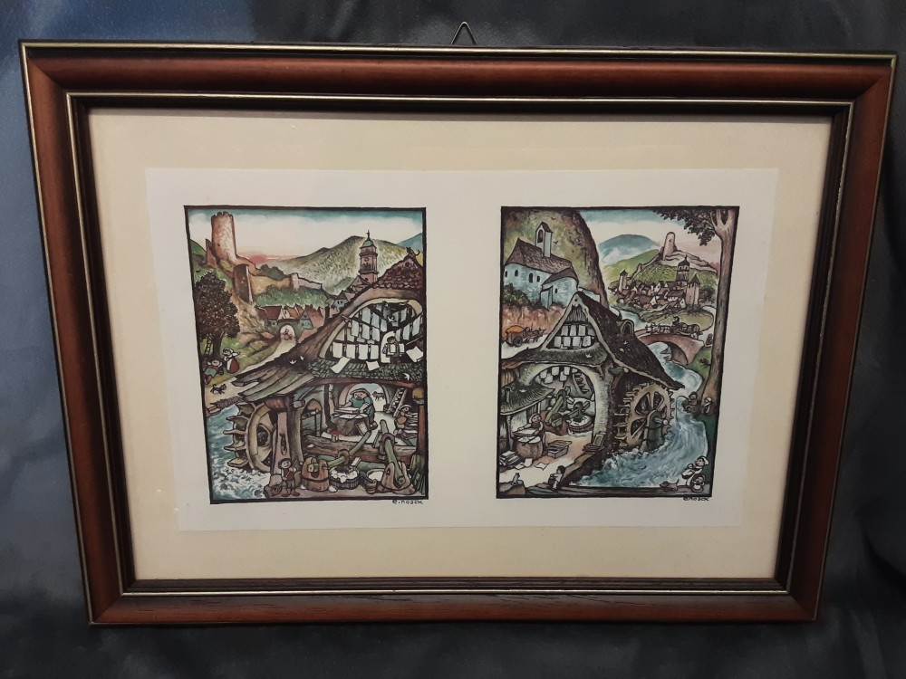 TABLEAU DOUBLE SIGNÉ E.NOACK