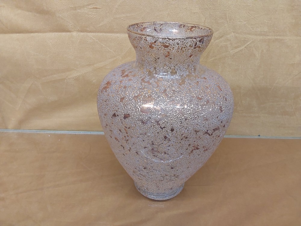 Vase Paillettes Dorees Haut 24Cm