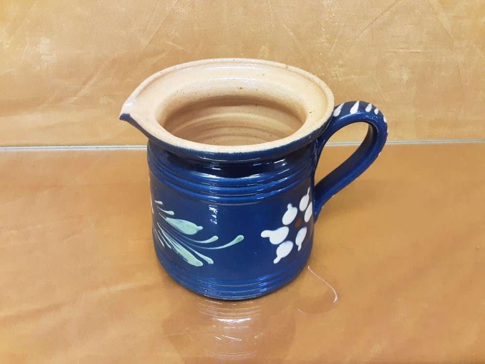 CRUCHE BLEUE TERRE CUITE SOUFFENHEIM