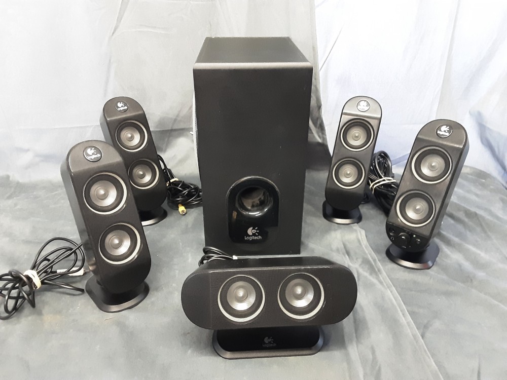 LOT 5 HAUT PARLEURS+ CAISSON AUDIO SURROUND 5.1 FILAIRE LOGITECH X 530N