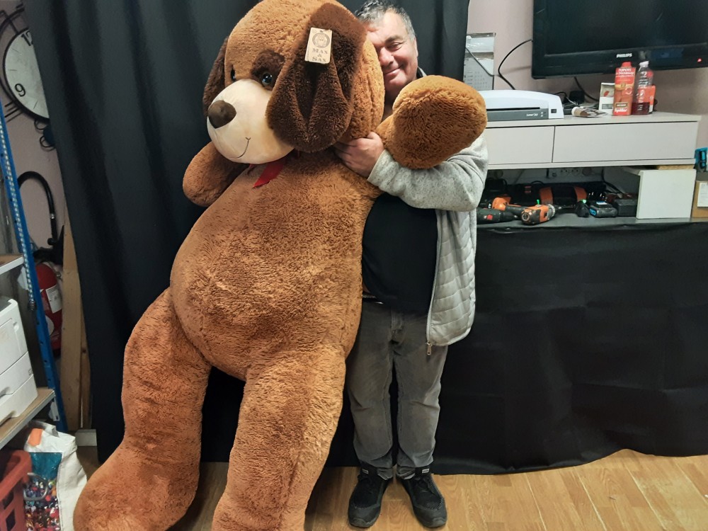 OURS BRUN EN PELUCHE TGM 175CM