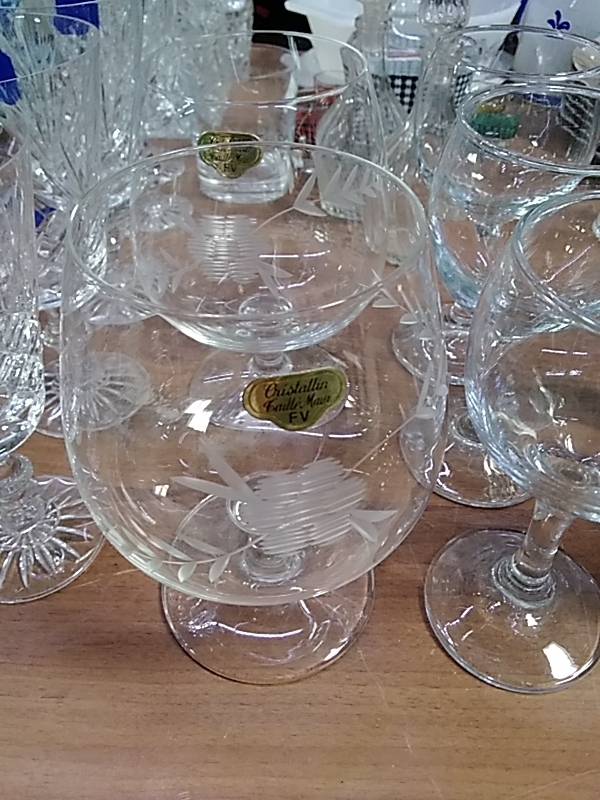LOT DE 2 VERRES COGNAC 