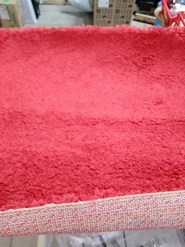 TAPIS CARRÉ ROUGE 80X80 