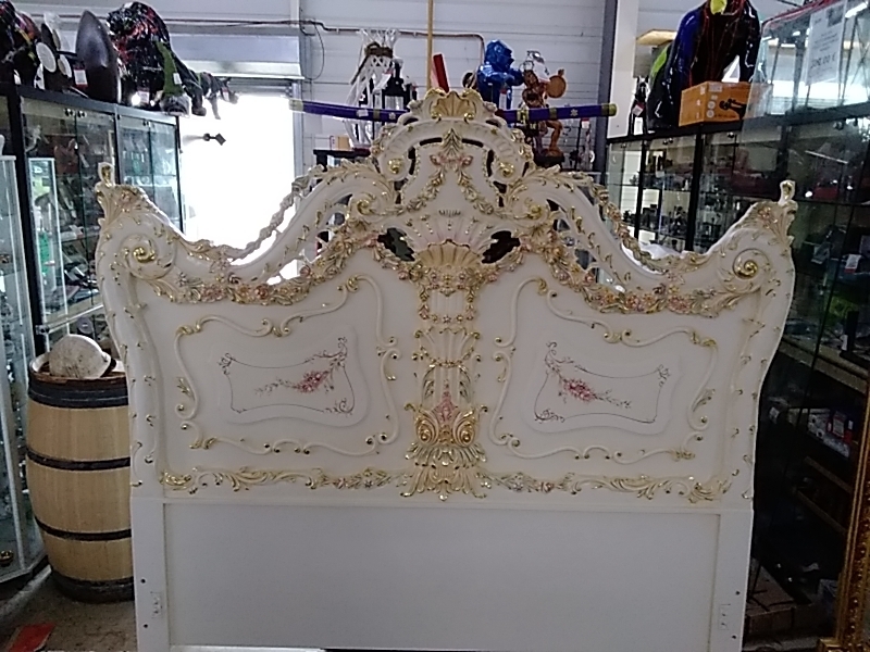 LIT BAROQUE 180 X 200 CM AVEC 2 CHEVETS MIROIRS 