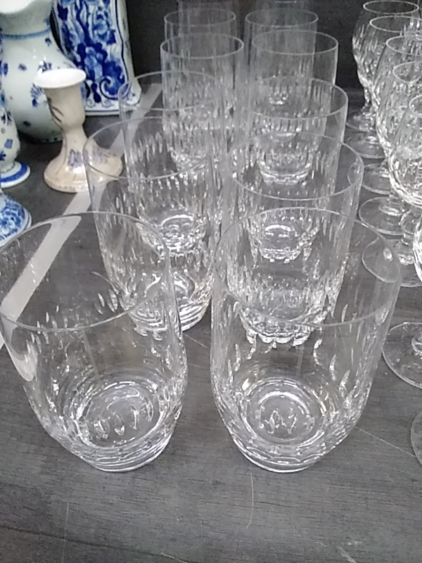 LOT DE 6 VERRES À EAU CRISTAL 