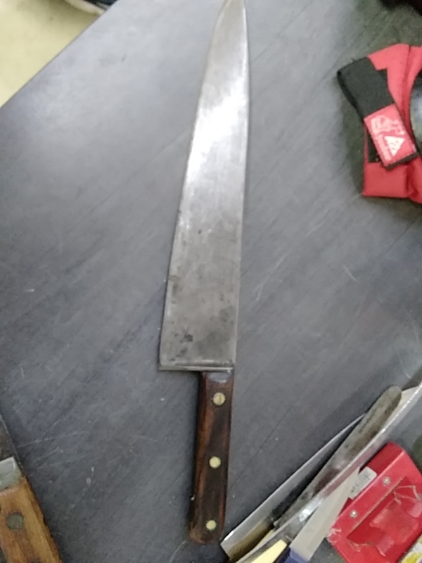 COUTEAU DE BOUCHER ANCIEN 