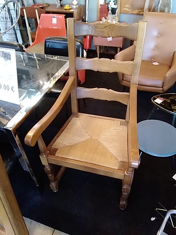 FAUTEUIL CHÊNE PAILLÉ