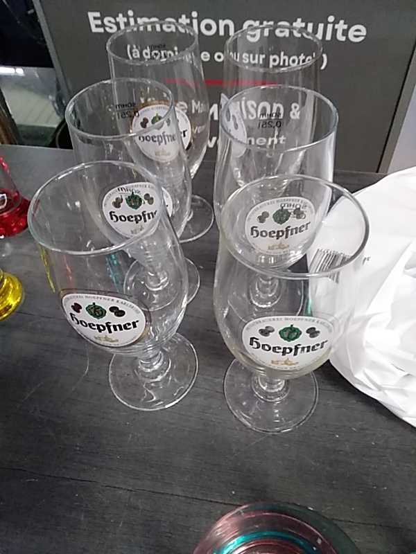 LOT DE 6 VERRES A BIÈRE HOEPFNER 