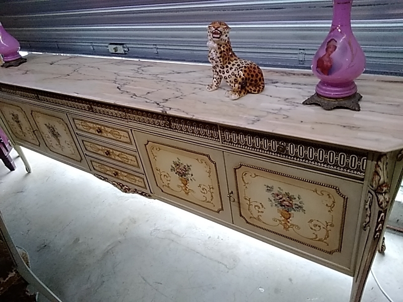 ENFILADE ANCIENNE STYLE ITALIENNE 4 PORTES 3 TIROIRS 