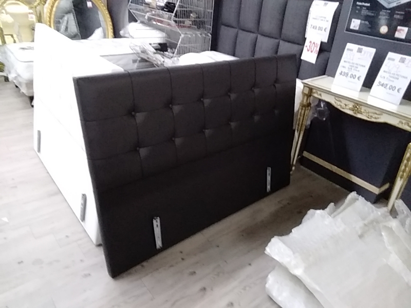 TÊTE DE LIT SIMILI NOIR  160 CM