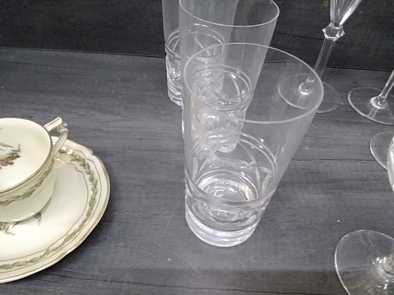 LOT DE 3 VERRES CRISTAL 