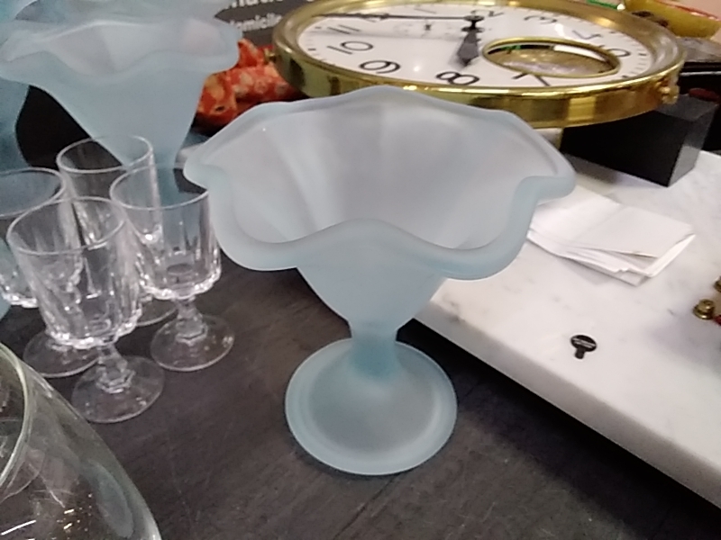 LOT DE 6 COUPES À DESSERT BLEU