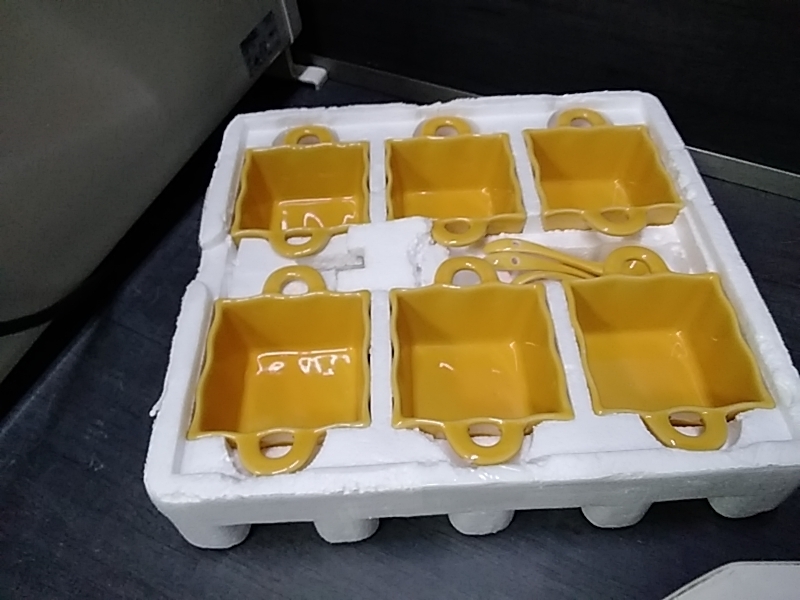 LOT DE 6 VERRINES JAUNE