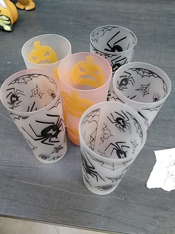 LOT DE 6 VERRES HALLOWEEN 