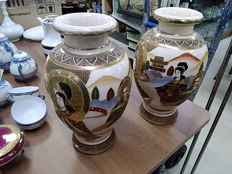 VASE JAPONAIS SATSUMA HT 32CM