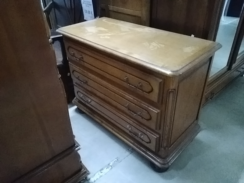 COMMODE CHÊNE CLAIR 3 TIROIRS 