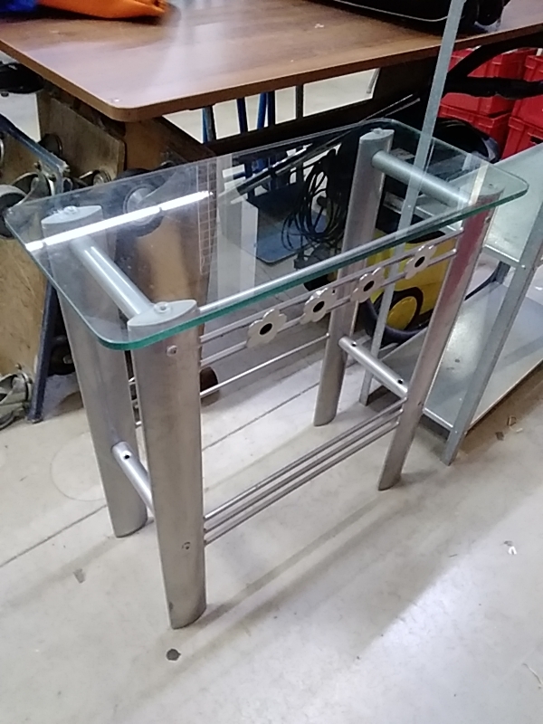CONSOLE FER ET VERRE