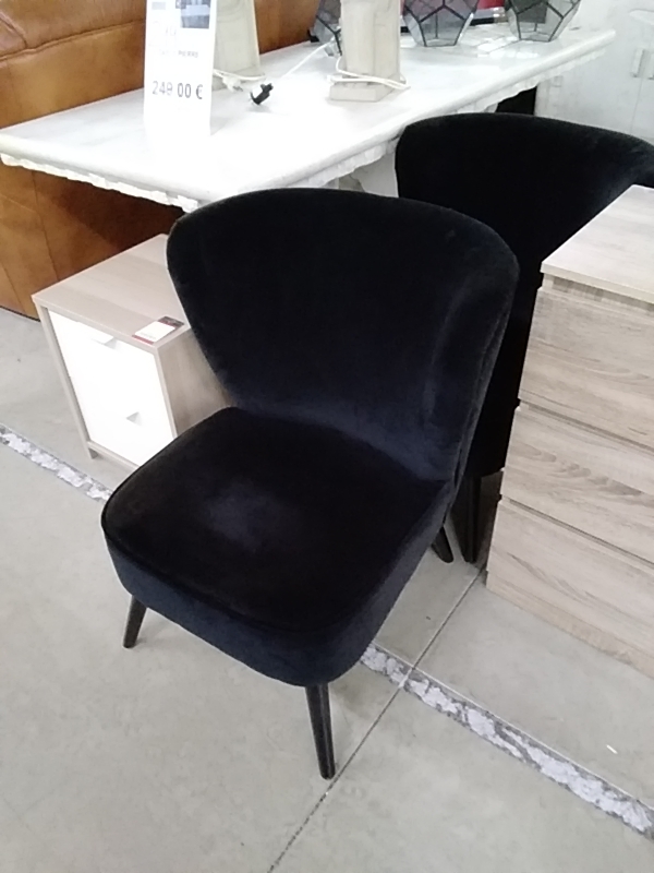 FAUTEUIL BERGÈRE NOIR