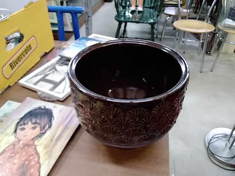 CACHE POT BRUN ANNÉES 70 JASBA