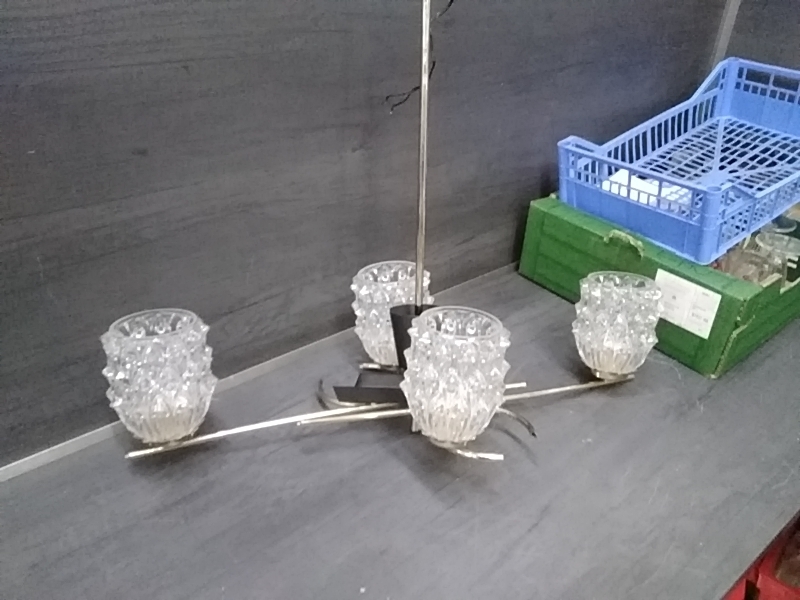 LAMPE ANNEES 70   4 FEUX