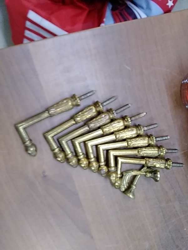 LOT DE FIXATIONS POUR RIDEAUX LAITON 