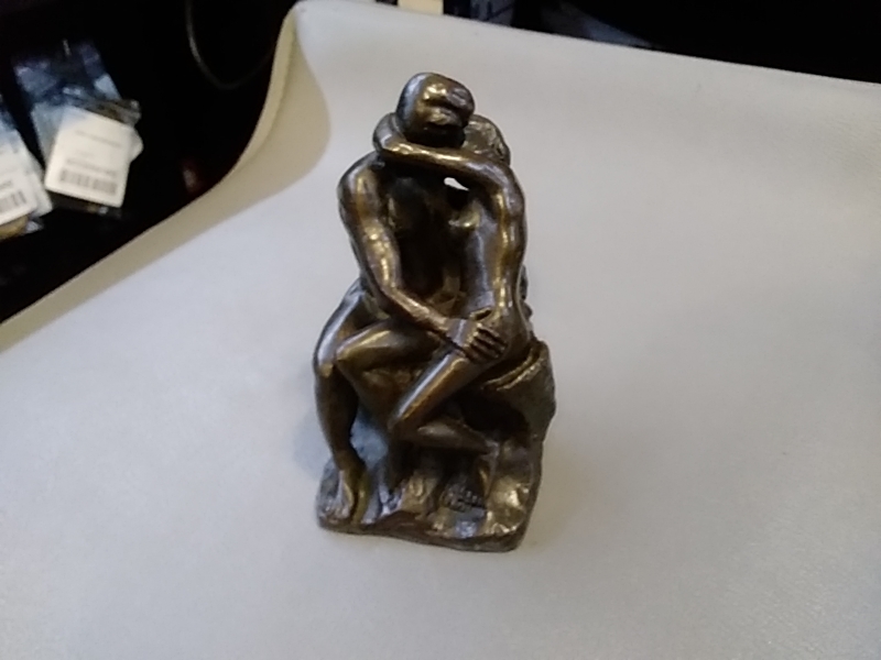 STATUETTE BRONZE LE BAISER REPRO HT 13 CM