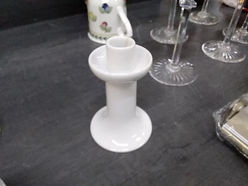 BOUGEOIR PORCELAINE BLANCHE 