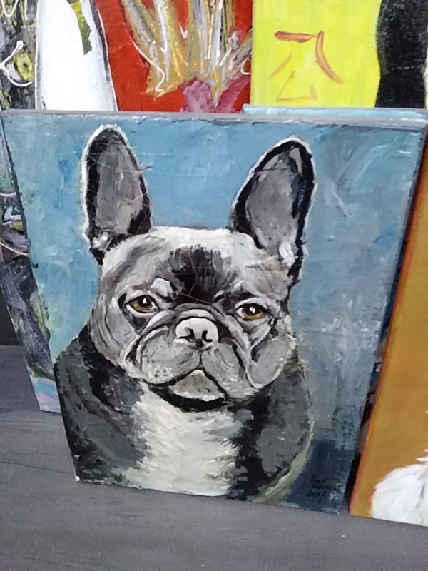 TOILE CHIEN  30 X 40