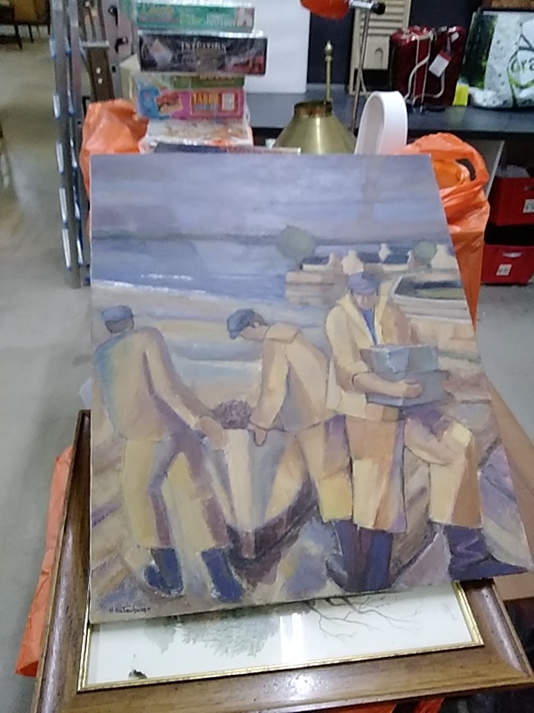 TOILE SIGNÉE 54 X 65 CM