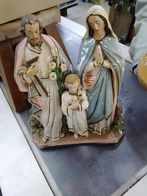 STATUE RELIGIEUSE EN PLÂTRE 