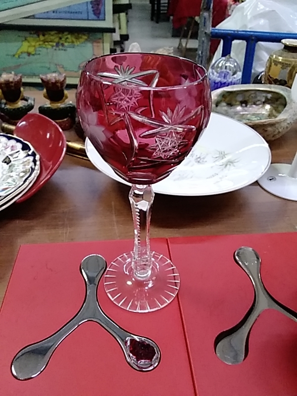 VERRE CRISTAL ROUGE