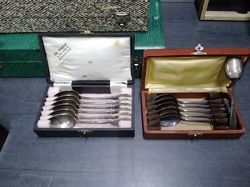 LOT DE 6 CUILLERES METAL ARGE