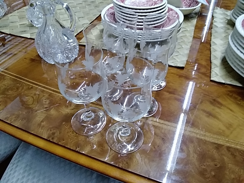 LOT DE 6 VERRES CRISTAL 