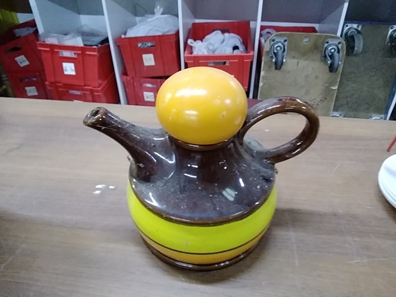 THÉIÈRE VINTAGE BRUN ORANGE 