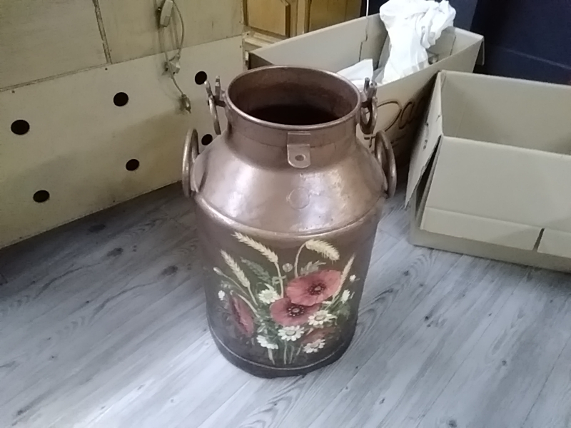 BIDON DE LAIT GRAND MODELE SANS COUVERCLE PEINT 