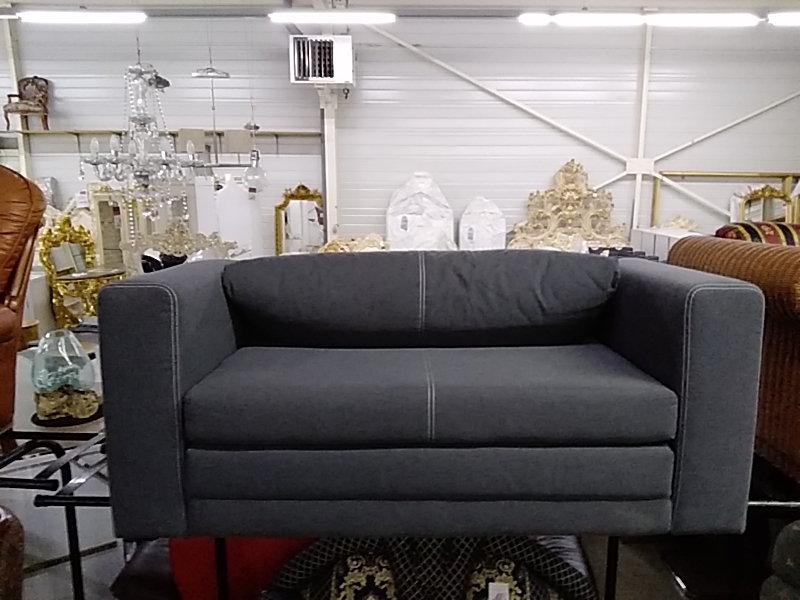 CANAPÉ TISSU GRIS 2 PLACES CONVERTIBLE 
