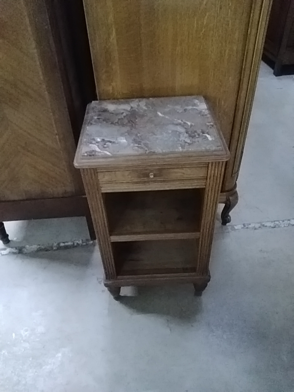 CHEVET ANCIEN 1 TIROIR MARBRE 