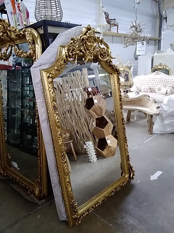 MIROIR BAROQUE DORÉ  1P9 X 295 CM