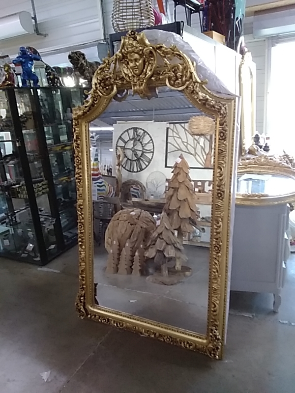 MIROIR BAROQUE DORÉ 110 X 192 CM