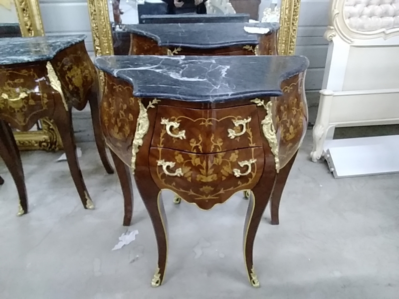 COMMODE LOUIS XV MARQUETERIE 2 TIROIRS COPIE 