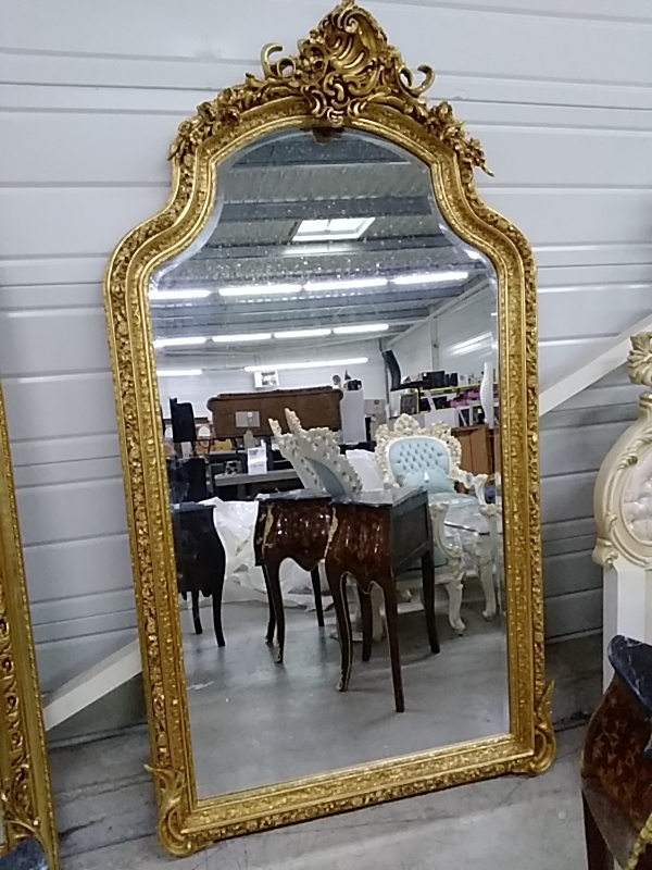 MIROIR BAROQUE DORÉ  120 X 217CM