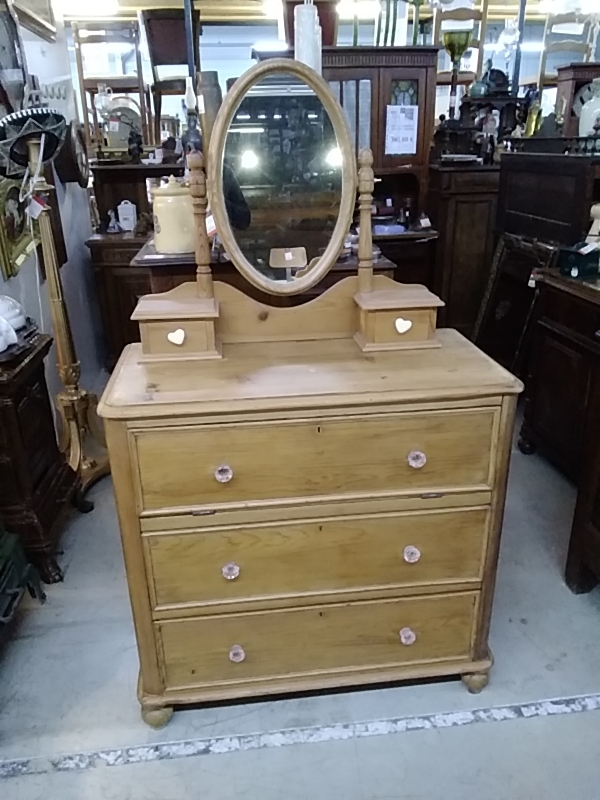 COMMODE DU TYROL AVEC MIROIR PIN
