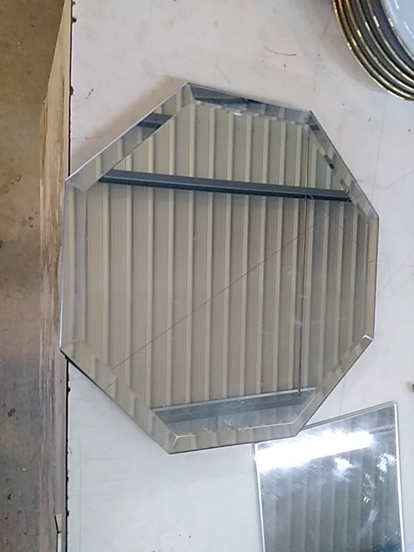 LOT DE 3 MIROIRS HEXAGONAUX BISEAUTÉS 