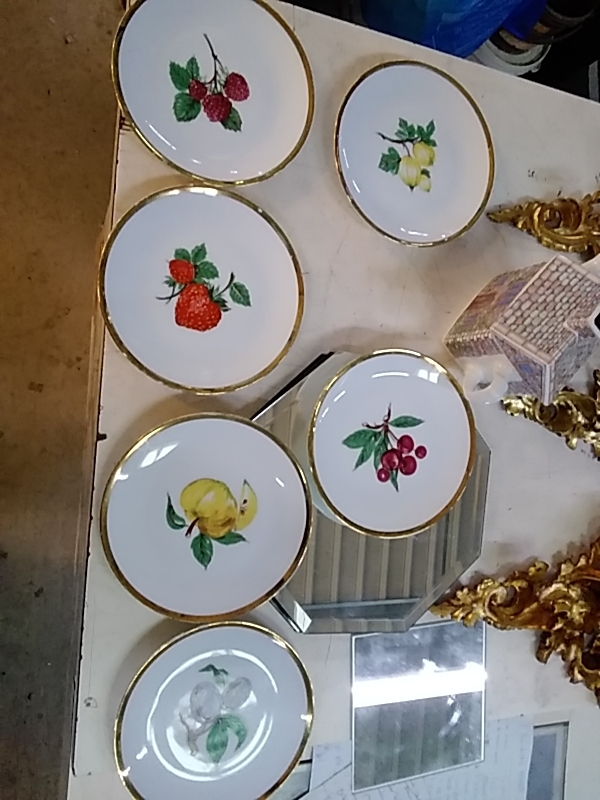 LOT DE 6 ASSIETTE DÉCO FRUITS SCHIRNDING DIAMÈTRE 17CM