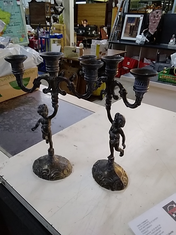 BOUGEOIR ANGE  3 BRAS RÉGULE 