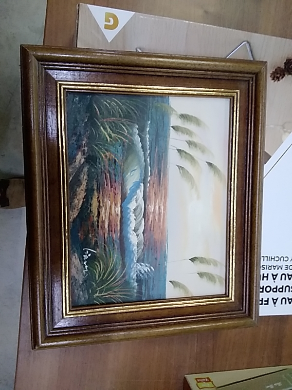 TABLEAU CADRE BOIS 34 X 29CM