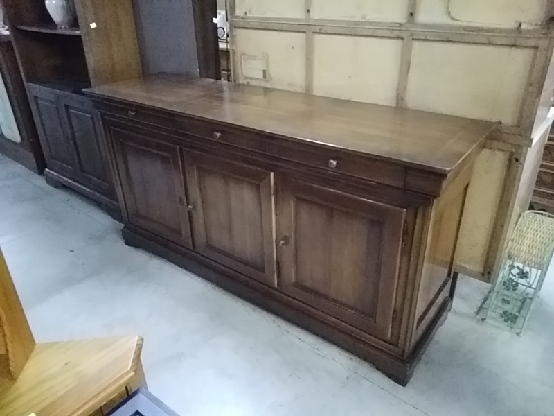 ENFILADE 3 PORTES 3TIROIRS ACAJOU 