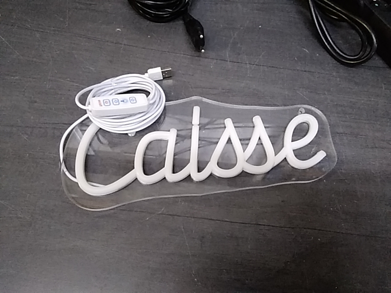 ENSEIGNE LUMINEUSE CAISSE 